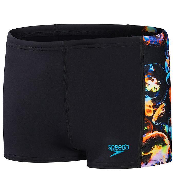 Speedo Aquashorts - Digital Panel i Sort og Orange