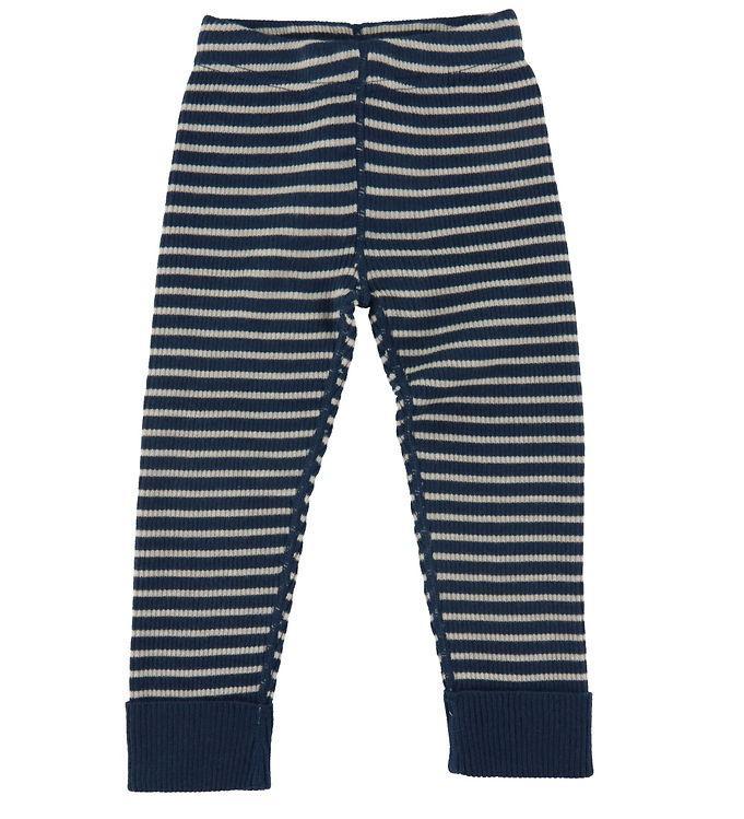 Voksi Bukser i Uld - Poppy Blue Stripes på Tilbud
