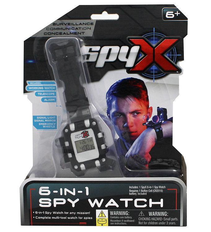 Spyx -  -in-  Spy Watch - Sort Sølv