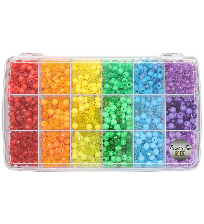 Pearl N Fun Perler - Smykkesæt - Regnbuefarvet