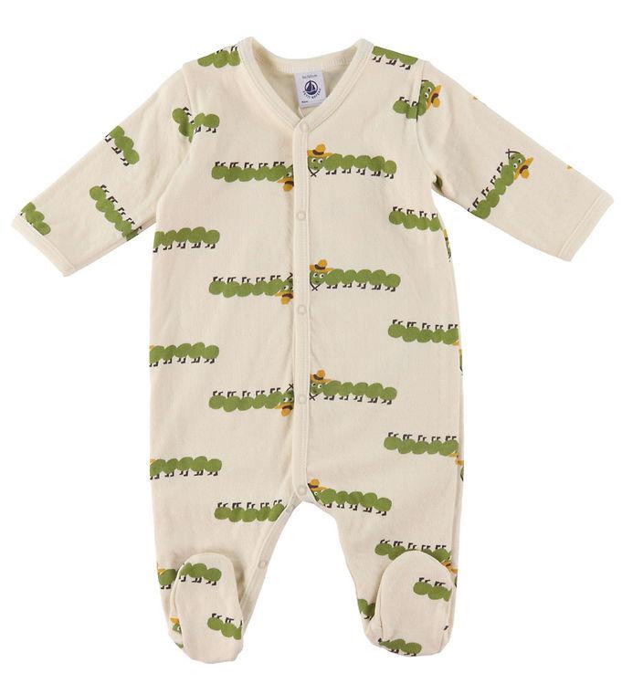 Petit Bateau Heldragt M  Fødder - Creme M  Print