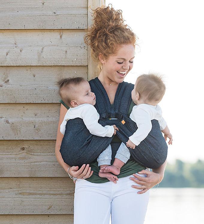 Mini Monkey Slynge Til Tvillinger - Sort