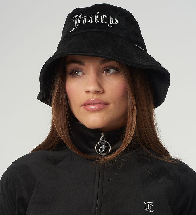 Juicy Couture Bøllehat i Velour med Diamanter - Sort
