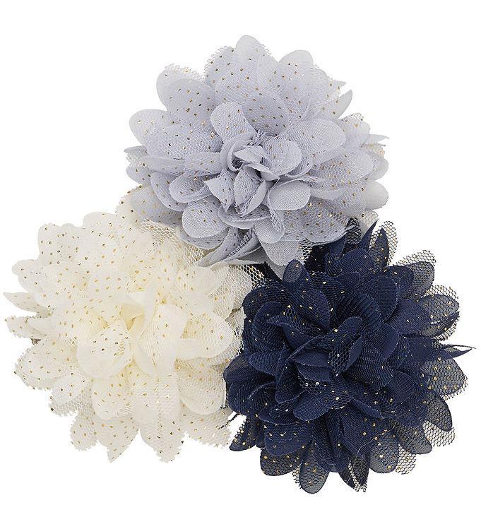 Creamie Blomsternåle - 3 Pak - Indigo Blå Hårpynt