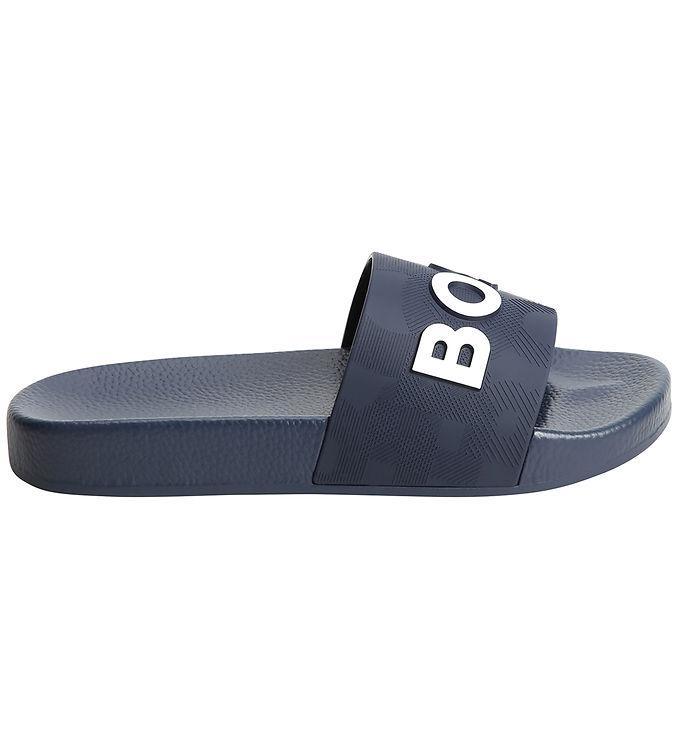 Boss Badesandaler - Navy M  Hvid