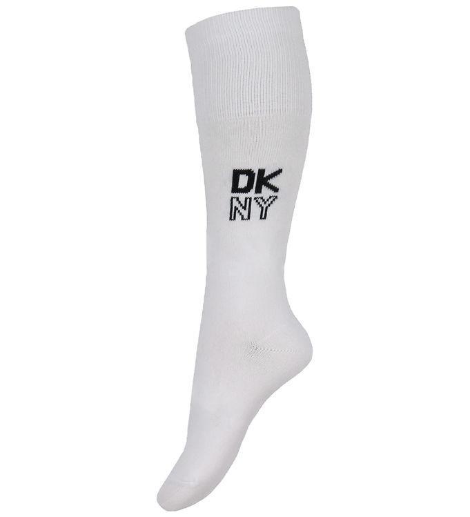 Dkny Knæstrømper - Hvid M  Sort