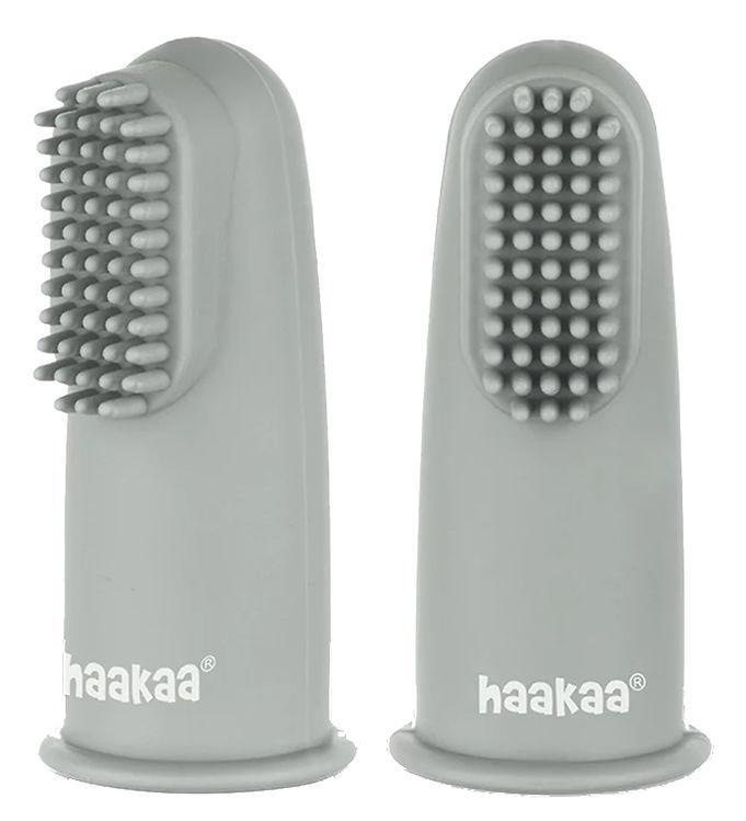 Haakaa Fingertandbørster -  -pak - Suva Grey