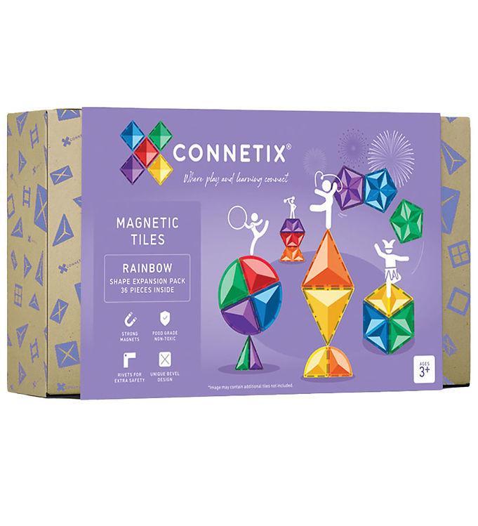 Connetix Magnetsæt -   Dele - Rainbow Shape Expansion Pack