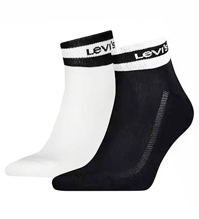 Levis Ankelstrømper 2 Pak - Sort/Hvid Tilbud!