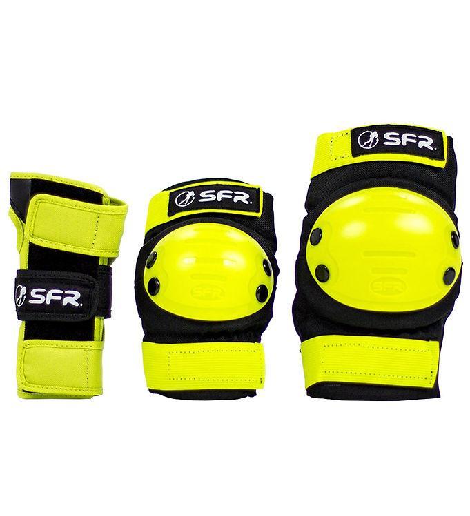 SFR Beskyttelsessæt - Youth Ramp Triple Pad - Sort Lime