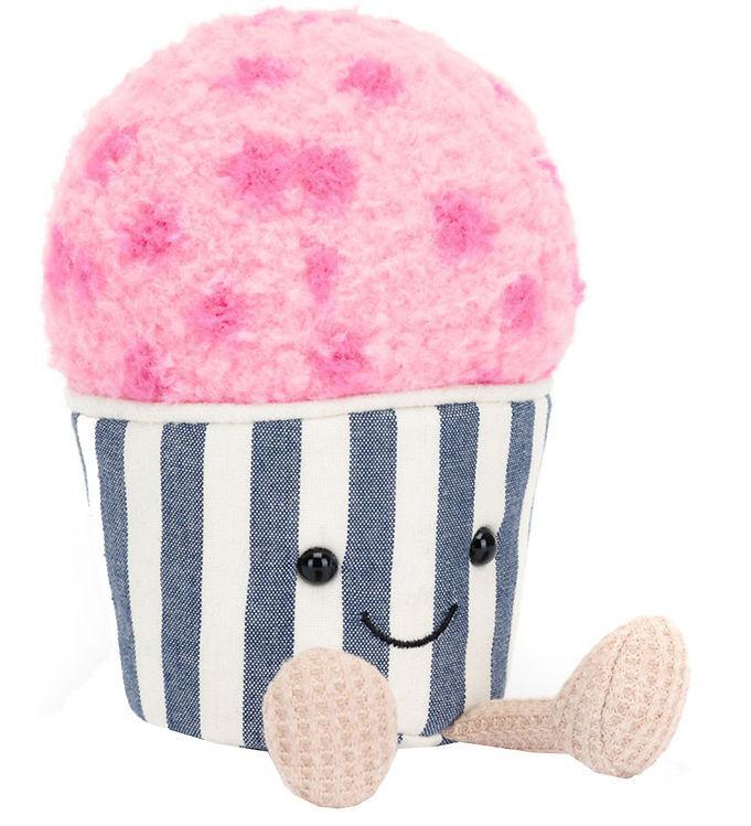 Jellycat Amuseables Gelato Bamse - Grå/Hvid/Rosa