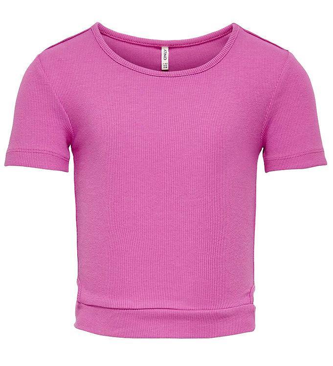 Børns Only T-shirt - Noos - Rib - Kognessa - Rosebud