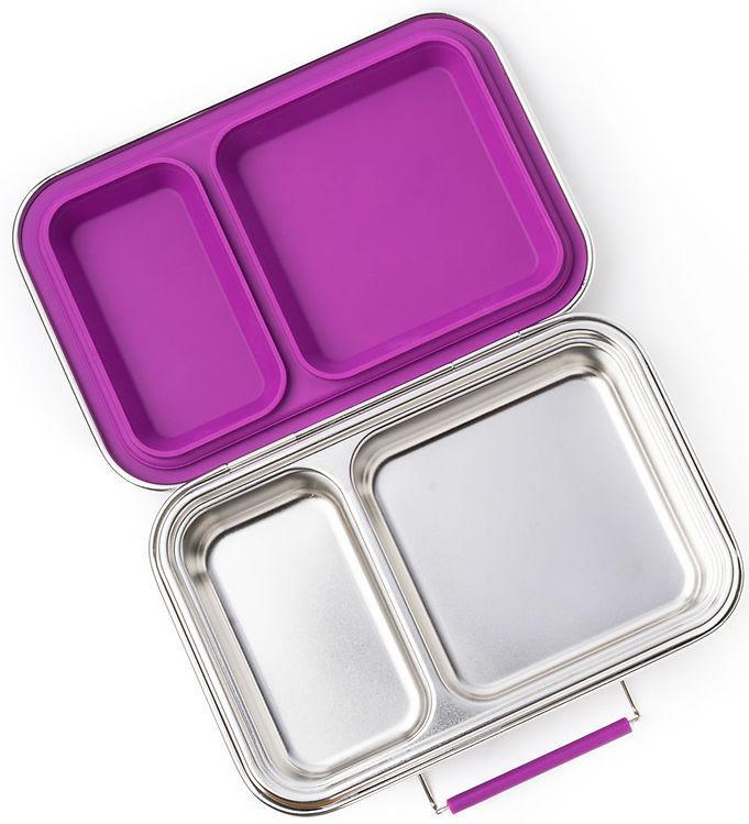 Lekkabox Madkasse - Duo - Rustfrit Stål -   Ml - Lilla