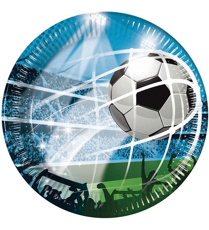 Decorata Paptallerkner til Fodboldfans - 8 stk.
