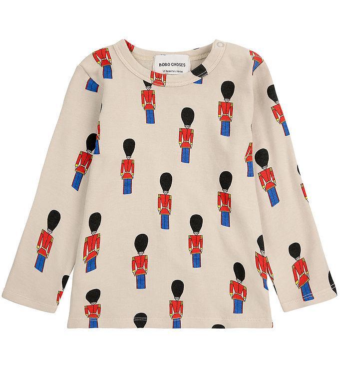 Bobo Choses Bluse - Little Tin Soldiers - Off White Tilbud