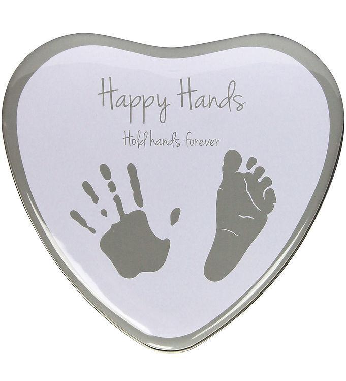 Dooky Hånd- Og Fodaftrykssæt - Happy Hans  D Heart - Silver
