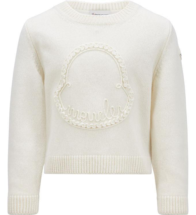 Moncler Bluse - Uld - Hvid M  Logo