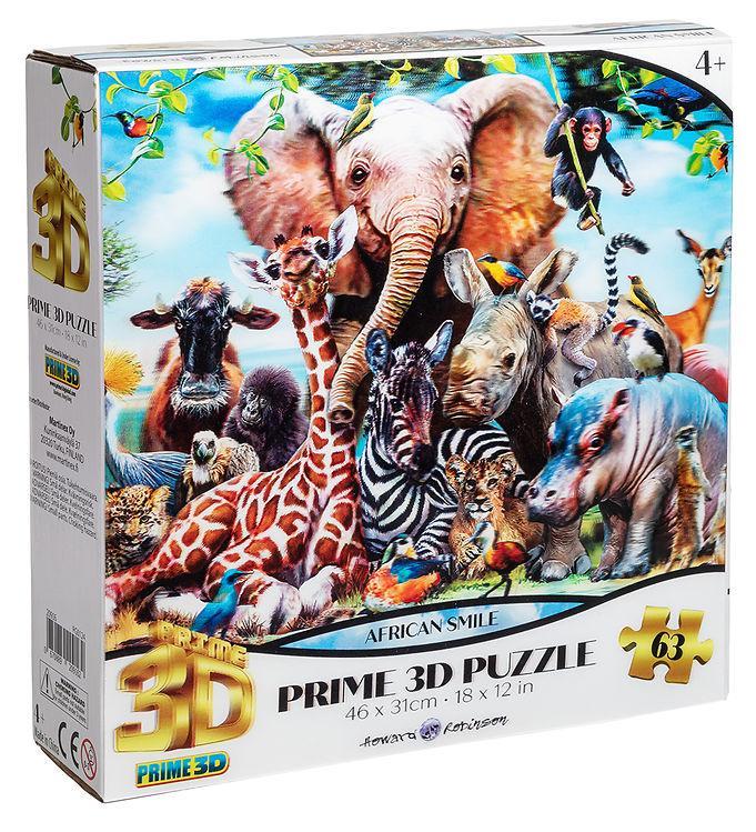 Prime  D Puzzle Puslespil -  D -   Brikker - African Smile