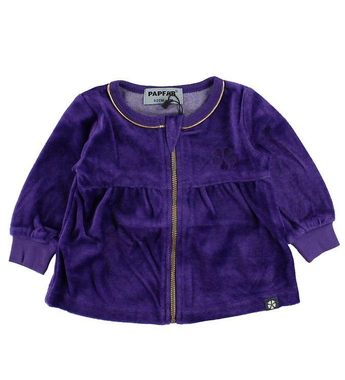 Papfar Velourcardigan - Lilla M  Guld