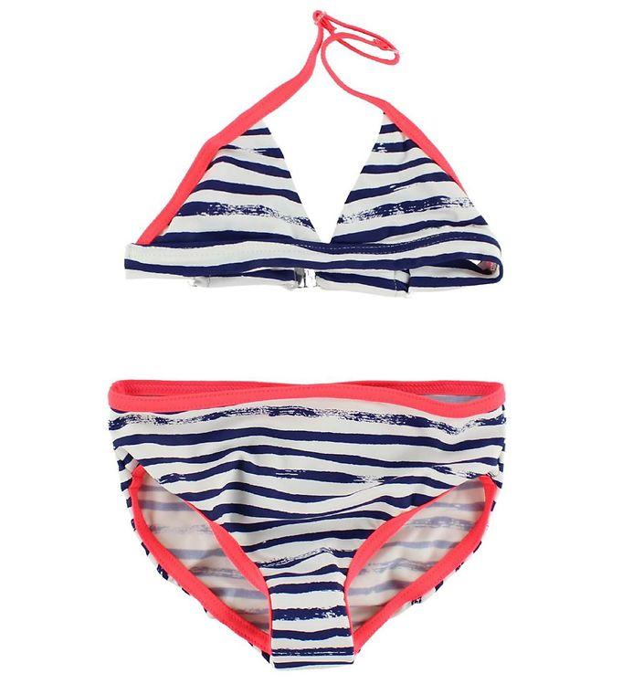 Creamie Bikini - Hvid Navy Stribet