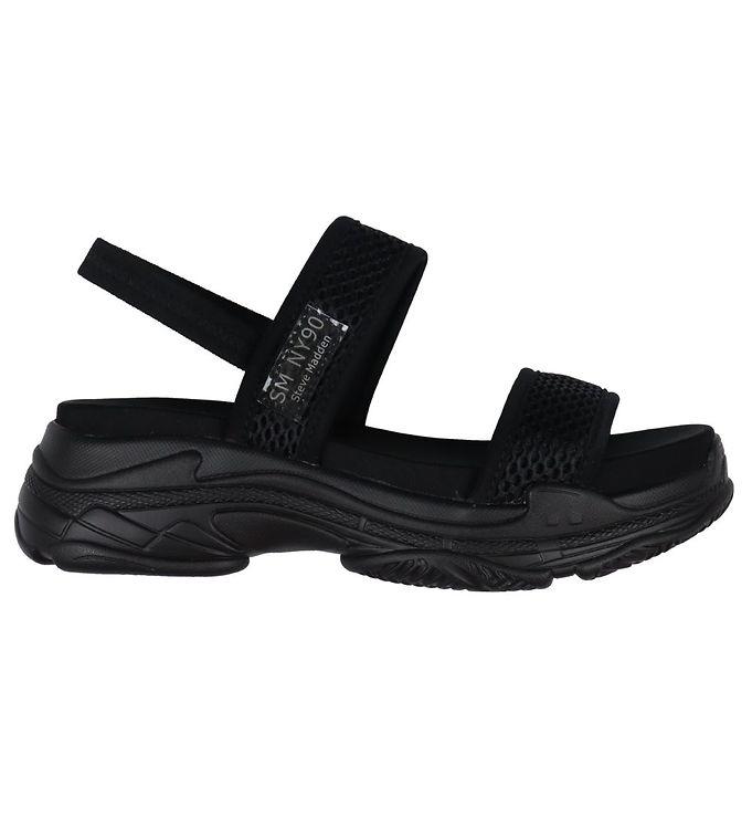 Steve Madden Samurai Sandaler - Sort Tilbud!