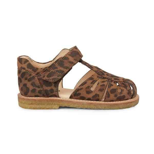 Angulus - Leopard Sandal med Velcrolukning til Børn