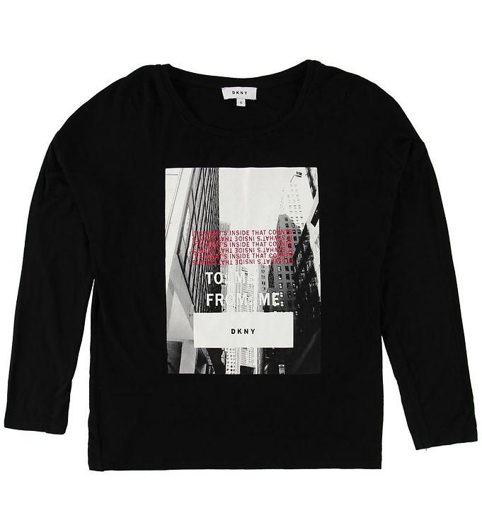 Dkny Bluse - Sort M  Fotoprint