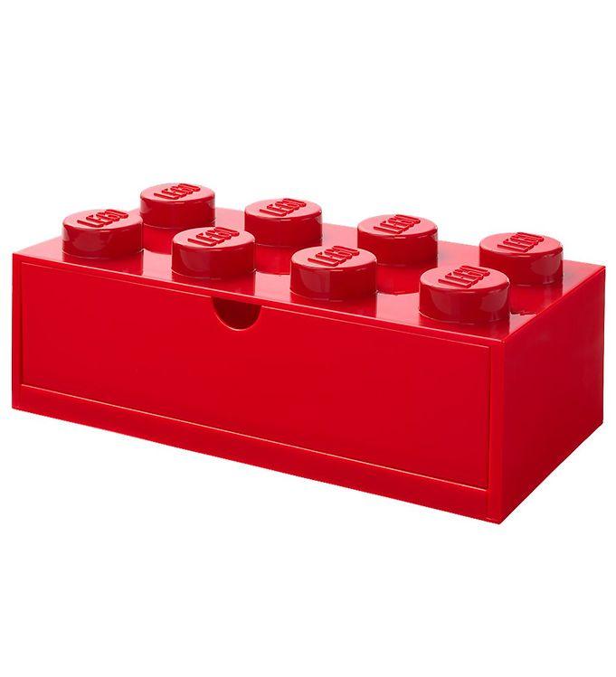 Lego Opbevaringsskuffe med 8 Knopper - Rød