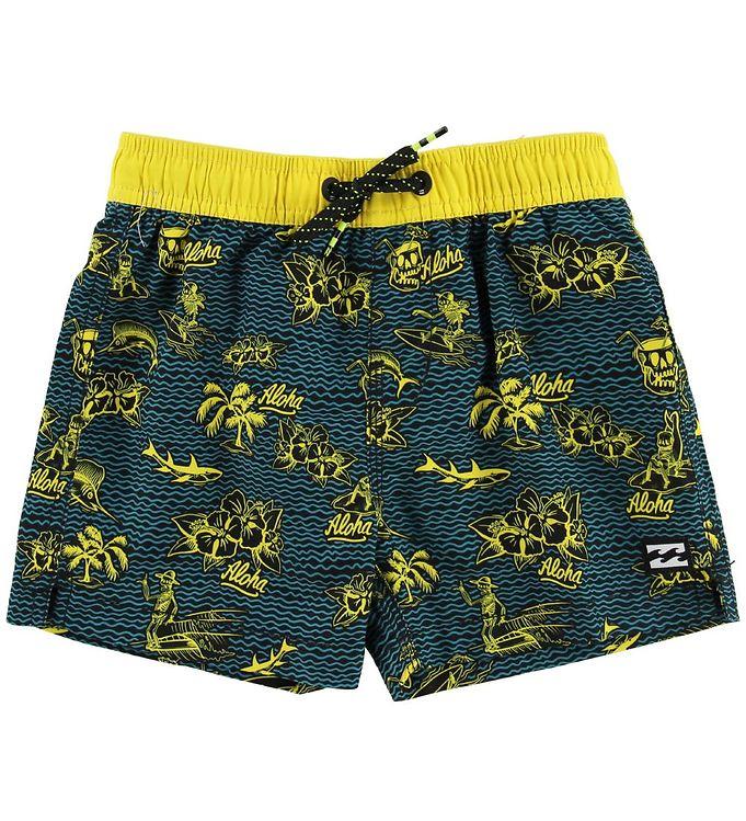 Billabong Badeshorts - Adventure Island - Sort Gul