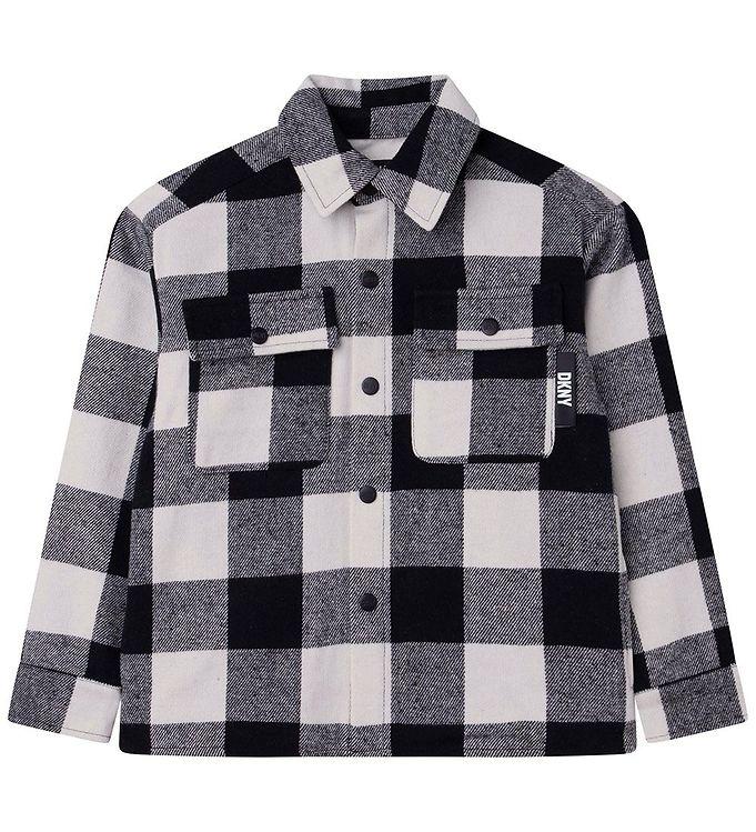 Dkny Skjorte - Sort Hvidternet M  Print