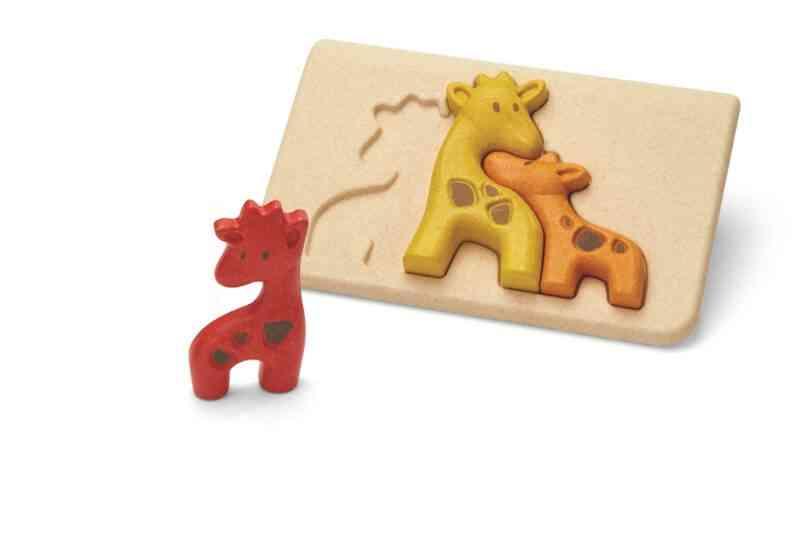 Plantoys - Giraf Puslespil - Træ