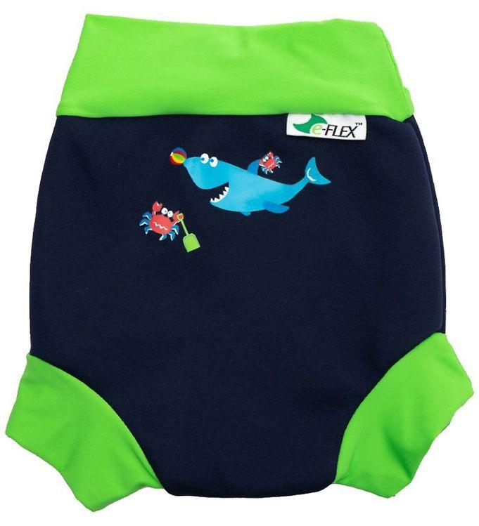 Konfidence Blebadebukser - Uv  - Swim Nappy - Navy Lime Fergal