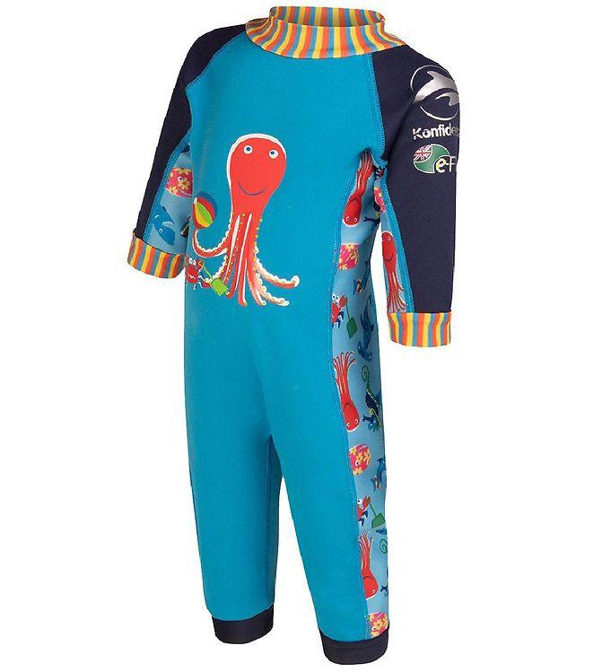 Konfidence Badeheldragt - Uv  - Cyan Stripe Seabiskit