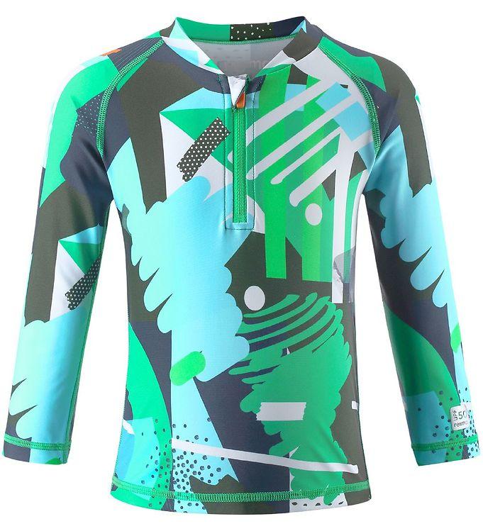 Reima Badebluse Tuvalu - UV 50 - Jungle Green på tilbud!