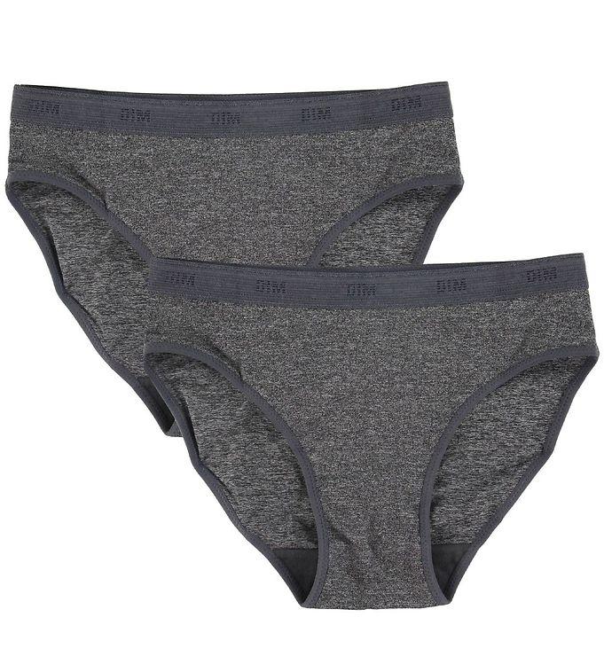 Dim Trusser i Mikrofiber - 2 Pak - Gråmeleret Tilbud