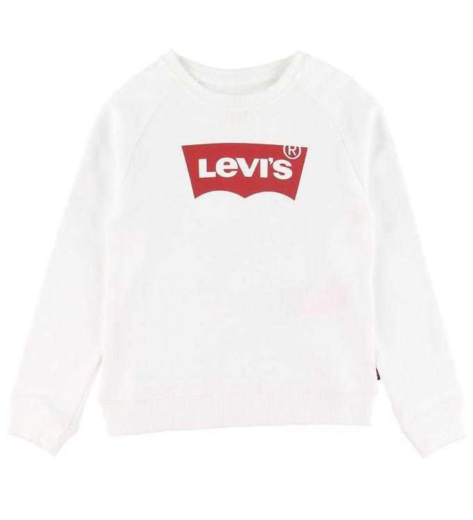 Levis Batwing Sweatshirt - Hvid med Logo på Tilbud
