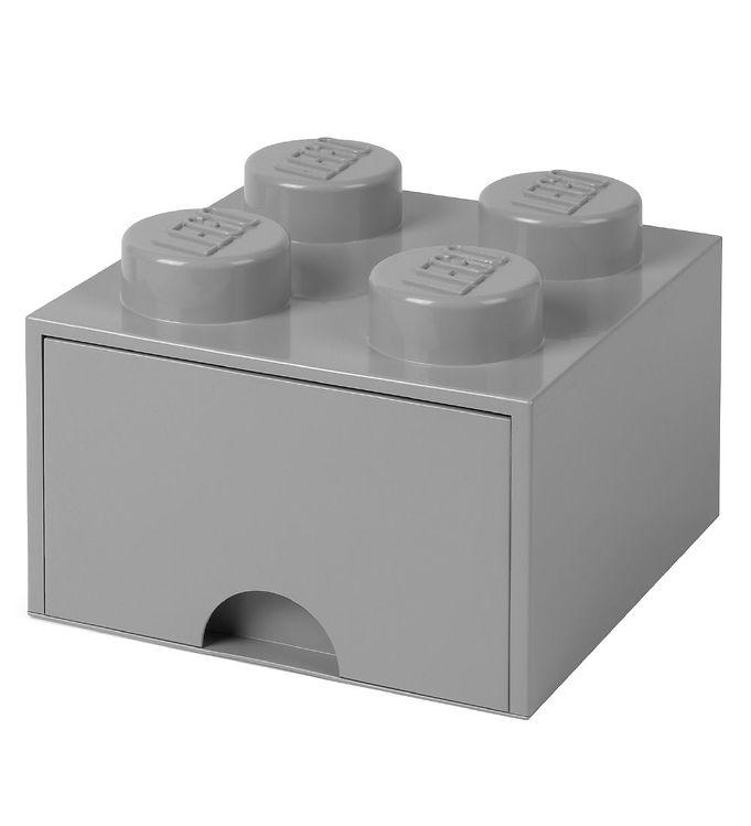 Lego Opbevaringsskuffe med 4 Knopper - Grå