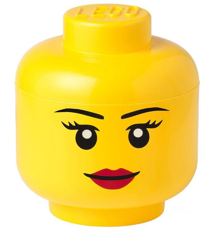 LEGO Opbevaringsboks - Stor - Hoved - 27 Cm - Pige