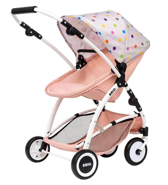 Brio Dukkevogn Flex i Rosa og Hvid - Fantastisk tilbud!