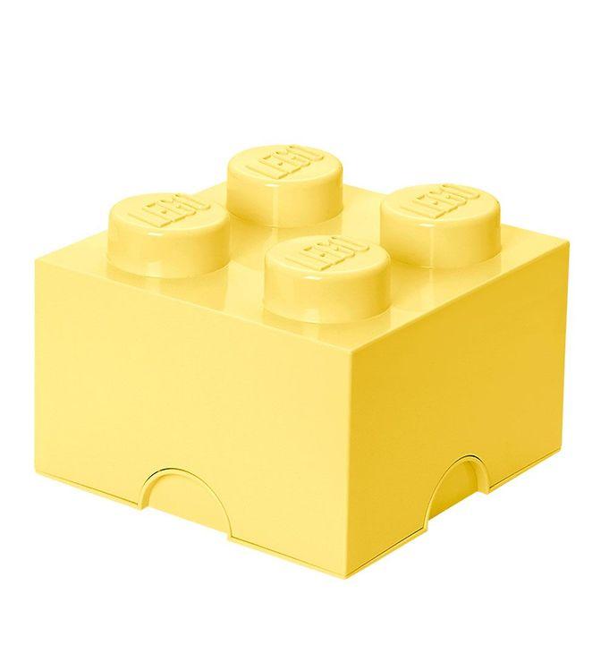 Lego Opbevaringsboks med Knopper - Cool Gul 25x25x18