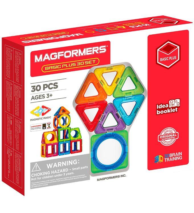 Magformers Basic Plus Sæt - 30 Dele Magnetlegetøj