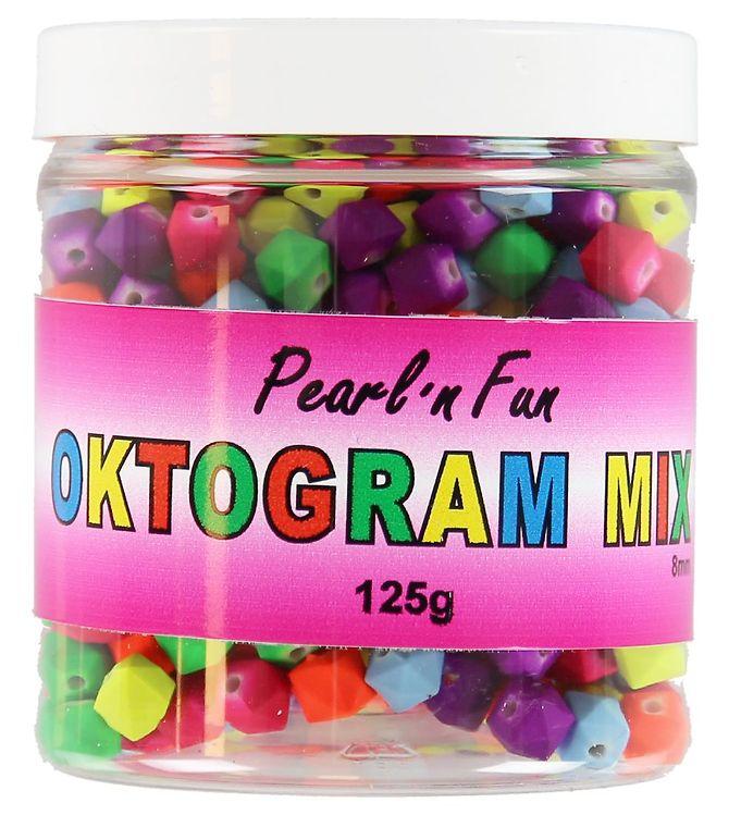 Perler fra Pearl N Fun - Oktogram Neon 125 Gram