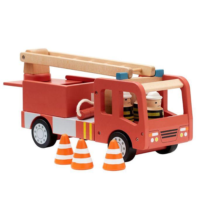 Kids Concept Brandbil -   Cm - Aiden - Rød M  Brandmænd