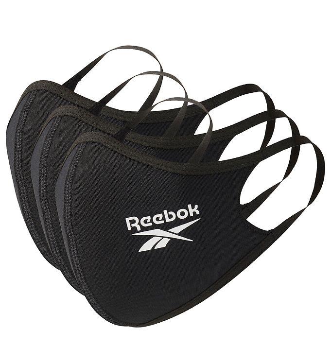 Reebok Mundbind - 3 Pak - Sort Tilbud!