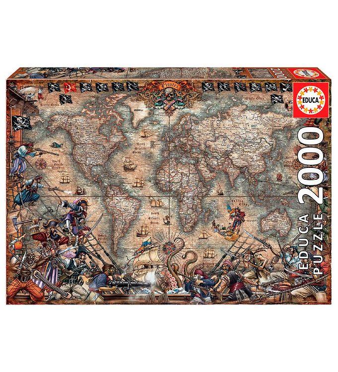 Educa Puslespil -   Brikker - Pirates Map
