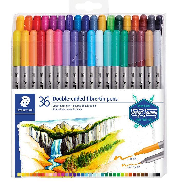 Staedtler 36 Stk Dobbelt Fiberpenne - Fantastisk tilbud!