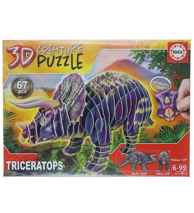Educa  D-puslespil - Triceratops -   Brikker