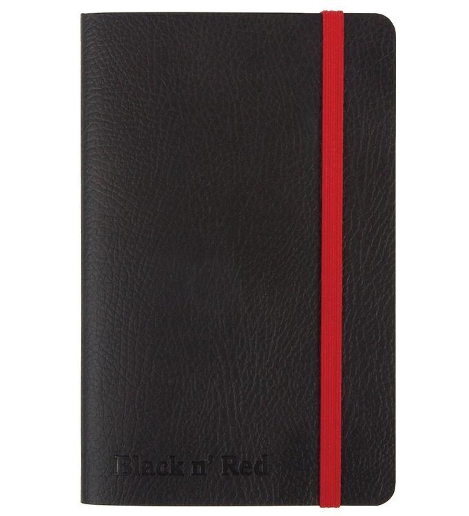 Oxford Notesbog - Soft Cover - Linieret - A  - Sort Rød