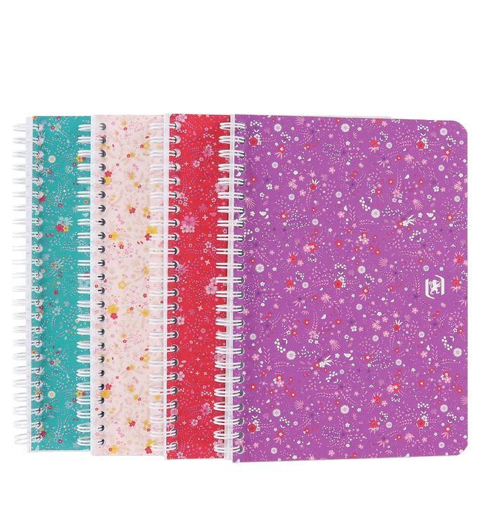 Oxford Notesbog - Floral - Kvadreret - A  - Assorteret
