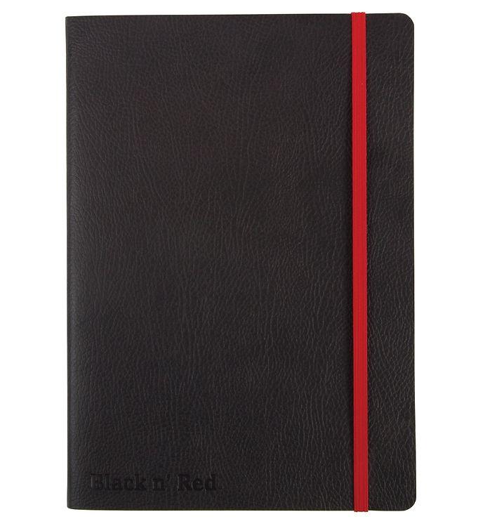 Oxford Notesbog - Soft Cover - Linieret - A  - Sort Rød